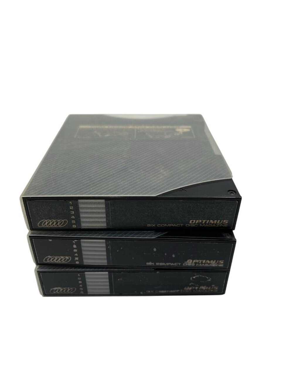 Optimus 6-Disc CD Magazine Audi Compatible Black Set Of 3 For Home & Car Use
